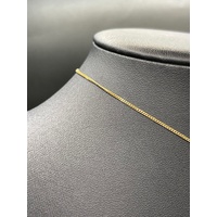 Childs 9ct Yellow Gold Curb Link Necklace & Evil Eye Pendant