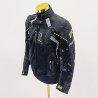 RJays Apex Touring Motorcycle Jacket Size L/14 Black Neon Accents