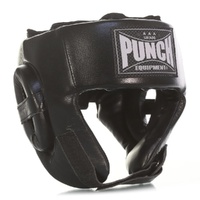Punch Equipment AAA Grade Boxing Headgear Size Large Black