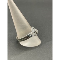 Ladies 9ct White Gold Diamond Ring Set