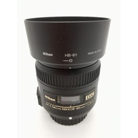 Nikon AF-S DX Micro NIKKOR 40mm f/2.8G Lens with Nikon HB-61 Bayonet Lens Hood