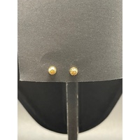 Ladies 18ct Yellow Gold Half Circle Stud Earrings