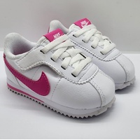 Nike Cortez EasyOn Baby Toddler Shoes White Laser Fuchsia Size US 5C UK 4.5
