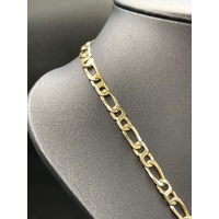 Mens 9ct Yellow Gold Anchor Link Necklace
