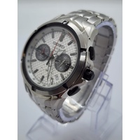 Seiko Coutura Chronograph Silver Dial Quartz Stainless Steel Watch SSB433
