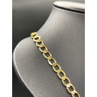 Men's 9ct Yellow Gold Open Curb Link Necklace