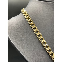 Mens 9ct Yellow Gold Curb Link Necklace