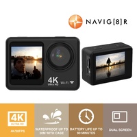 Navig8r Trek 4K UHD Dual Screen Action Camera Black 30m Waterproof