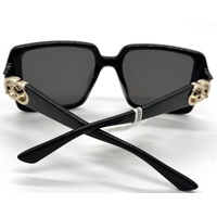 Gucci GG1692SA 001 Ladies Black Grey Lenses Oversized Square Sunglasses