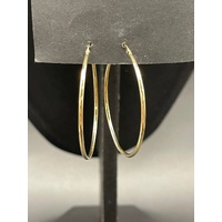 Ladies 9ct Yellow Gold Round Hoop Earrings
