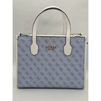 Guess Silvana Logo Tote Bag Light Blue with Detachable Strap