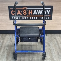 Care Quip Foldable 4 Wheeled Mobility Walker 130kg Capacity