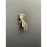 Ladies 9ct Yellow Gold Girl Figure Gemstone Pendant