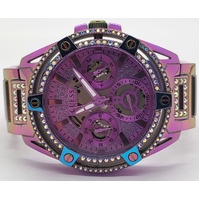 Guess Iridescent Crystal Queen Multifunction Stainless Steel Watch GW0464L4