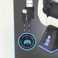 4Gamers PS5 Twin Controller Charging Dock with Play and Charge Cable