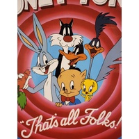Looney Tunes That's All Folks! Framed Poster Classic Warner Bros. Cartoon Art
