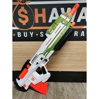 Nerf Halo UNSC Gun with Nerf Foam Bullets 3 Magazines with Springs