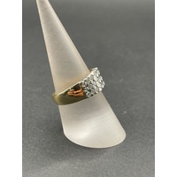 Ladies 18ct Yellow Gold Diamond Cluster Ring