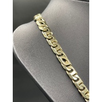 Men's 9ct Yellow Gold Double Birdseye/Anchor Link Necklace