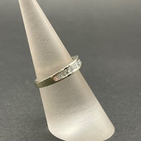 Ladies 18ct White Gold Diamond Band Ring