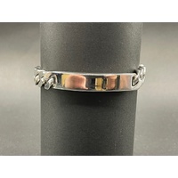 Mens 925 Sterling Silver ID Curb Link Bracelet