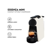 Nespresso EN85WSOLO Essenza Mini Solo Capsule Machine Pure White