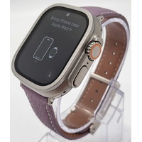 Apple Watch Ultra 2 49mm Cellular Smartwatch Titanium Case Premium Leather Band