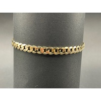 Mens 9ct Yellow Gold Curb Link Bracelet