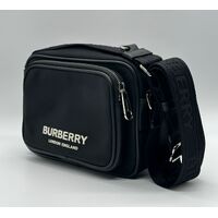 Burberry Men's Paddy Nylon Shoulder Crossbody Bag Black with Original Receipt