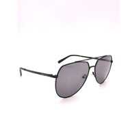 Calvin Klein Mens Black Aviator Sunglasses with Grey Lenses in Protective Case