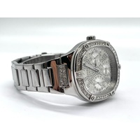 Guess Duchess Ladies Silver Crystal Dial Stainless Steel Quartz Watch GW0558L1