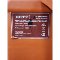 Giantz EH-8M-500KG PA500 500kg Portable Traction Electric Hoist with Remote