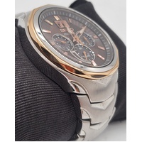Seiko Coutura Solar V194-0AB0 Chronograph Stainless Steel Mens Watch 10 Bar WR