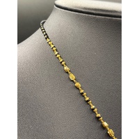 Ladies 22ct Yellow Gold and Bead Fancy Necklace