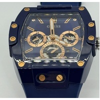 Guess GW0203G7 Mens Blue Multi Function Analog Display Silicone Watch