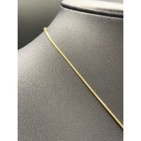 Ladies 18ct Yellow Gold Snake Link Droplet Necklace