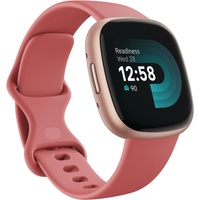 Fitbit Versa 4 Smart Fitness Watch Pink Sand Copper Rose Aluminium