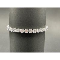 Ladies 925 Sterling Silver Tennis Bracelet