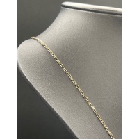 Unisex 9ct Yellow Gold Oval Link Necklace