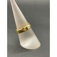 Unisex 18ct Yellow Gold Diamond Band Ring