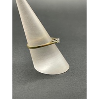 Ladies 9ct Yellow Gold Single Diamond Ring
