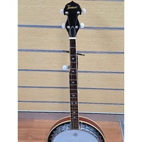 Tennessee 5 String Banjo Bluegrass Style with Extra Remo Head and Banjo Strap