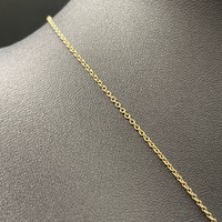 Ladies 14ct Yellow Gold Pandora Oval Link Necklace & CZ Pendant