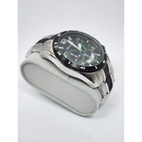 Michael Hill Mens Chronograph Watch Stainless Steel Black Dial 100M