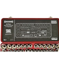 Sidchrome SCMT14105 40 Piece 1/2 Inch Drive Metric and AF Socket Set