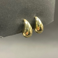 Ladies 18ct Yellow Gold Tear Drop Bubble Stud Earrings