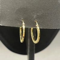 Ladies 18ct Yellow Gold Round Hoop Earrings