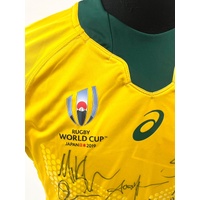 ASICS Wallabies 2019 RWC Signed Jersey with COA Boxed Rugby Australia