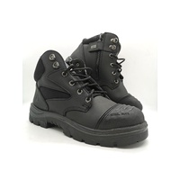 Steel Blue Mens Parkes Zip Safety Boots with Scuff Cap 312658 Black Size 10