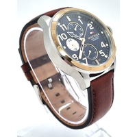 Tommy Hilfiger TH.248.1.20.1820 Mens Watch 46mm Blue Dial Brown Leather Strap